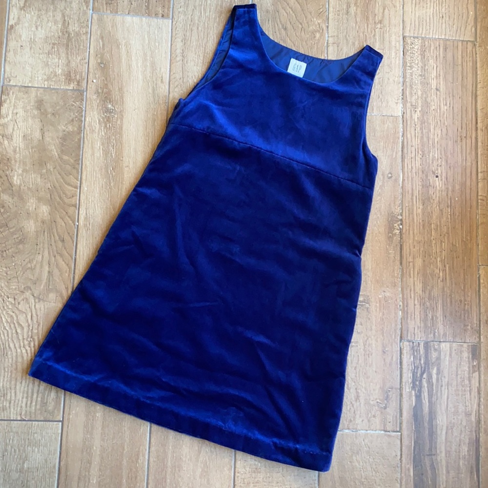 Gap Kids girls royal blue velvet holiday dress size XL (11/12)